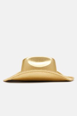 Behind The Flash Cowboy Hat  - Gold sold by Fashion Nova