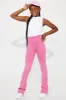 Mini Sweetheart Seamless Ribbed Flare Pant - Pink sold by Fashion Nova