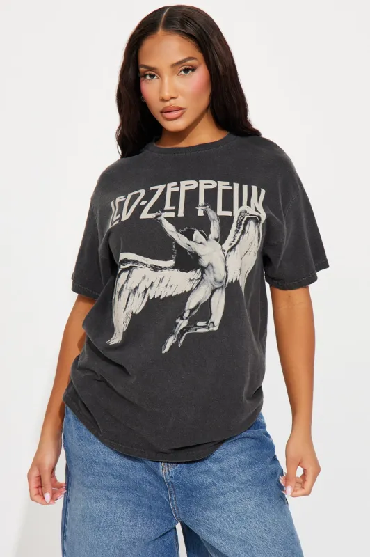 Rock And Roll Led Zepplin Tshirt - Black sold by Fashion Nova