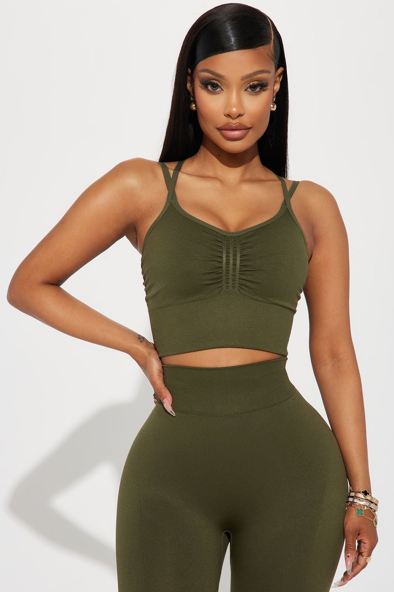 Hot Yoga Class Active Set - Olive sold by Fashion Nova product image thumbnail 2