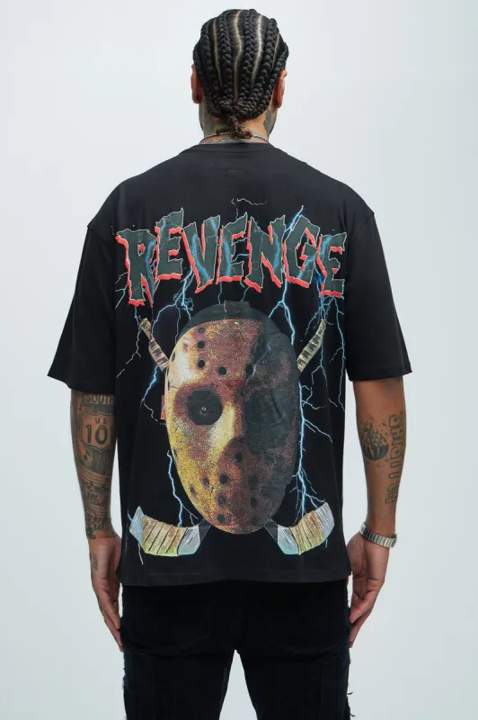 Revenge Hockey Short Sleeve Tee - Black sold by Fashion Nova
