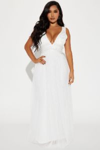 Tori Tulle Maxi Dress - White sold by Fashion Nova