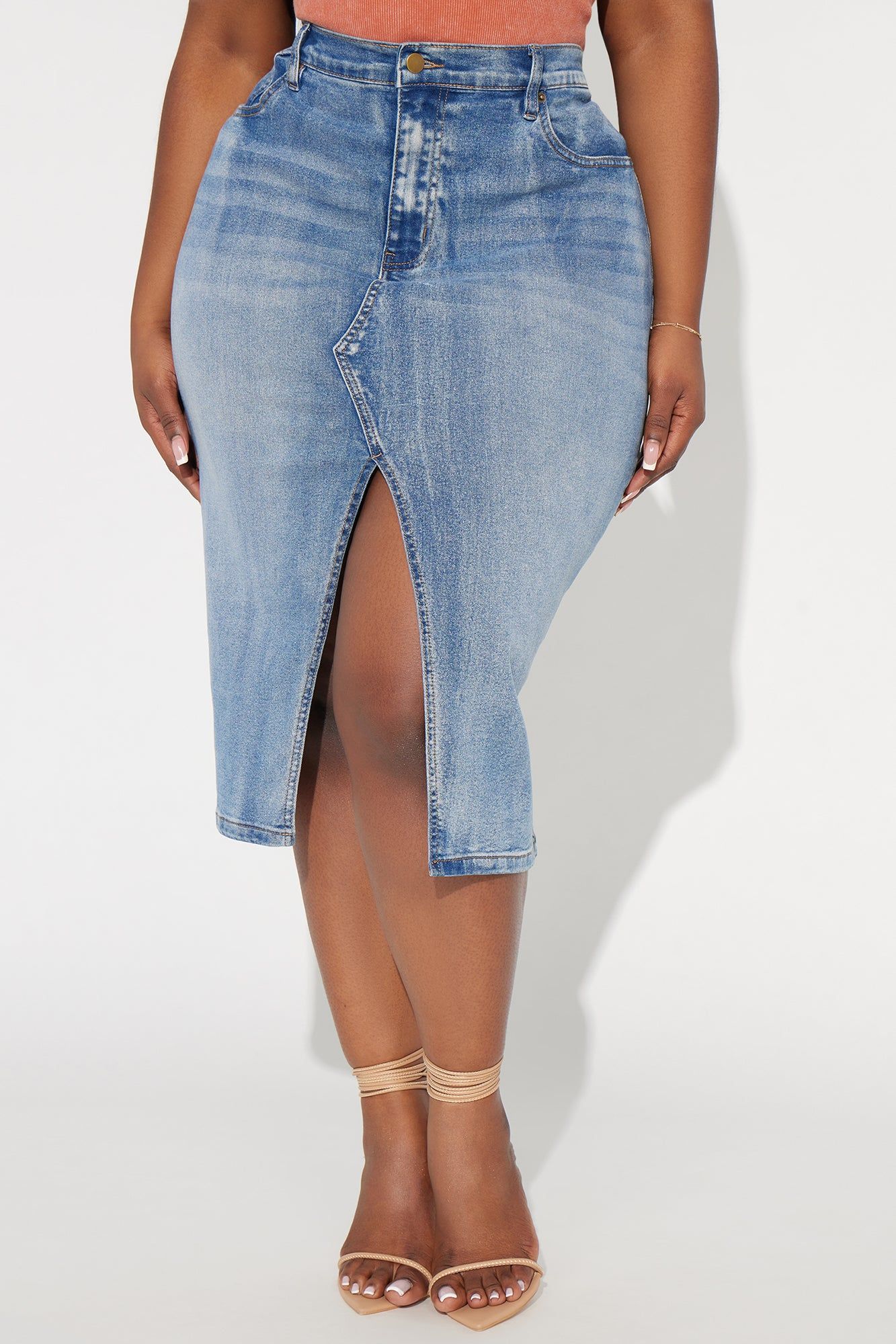 Anna Denim Midi Skirt - Medium Wash sold by Fashion Nova product image thumbnail 5