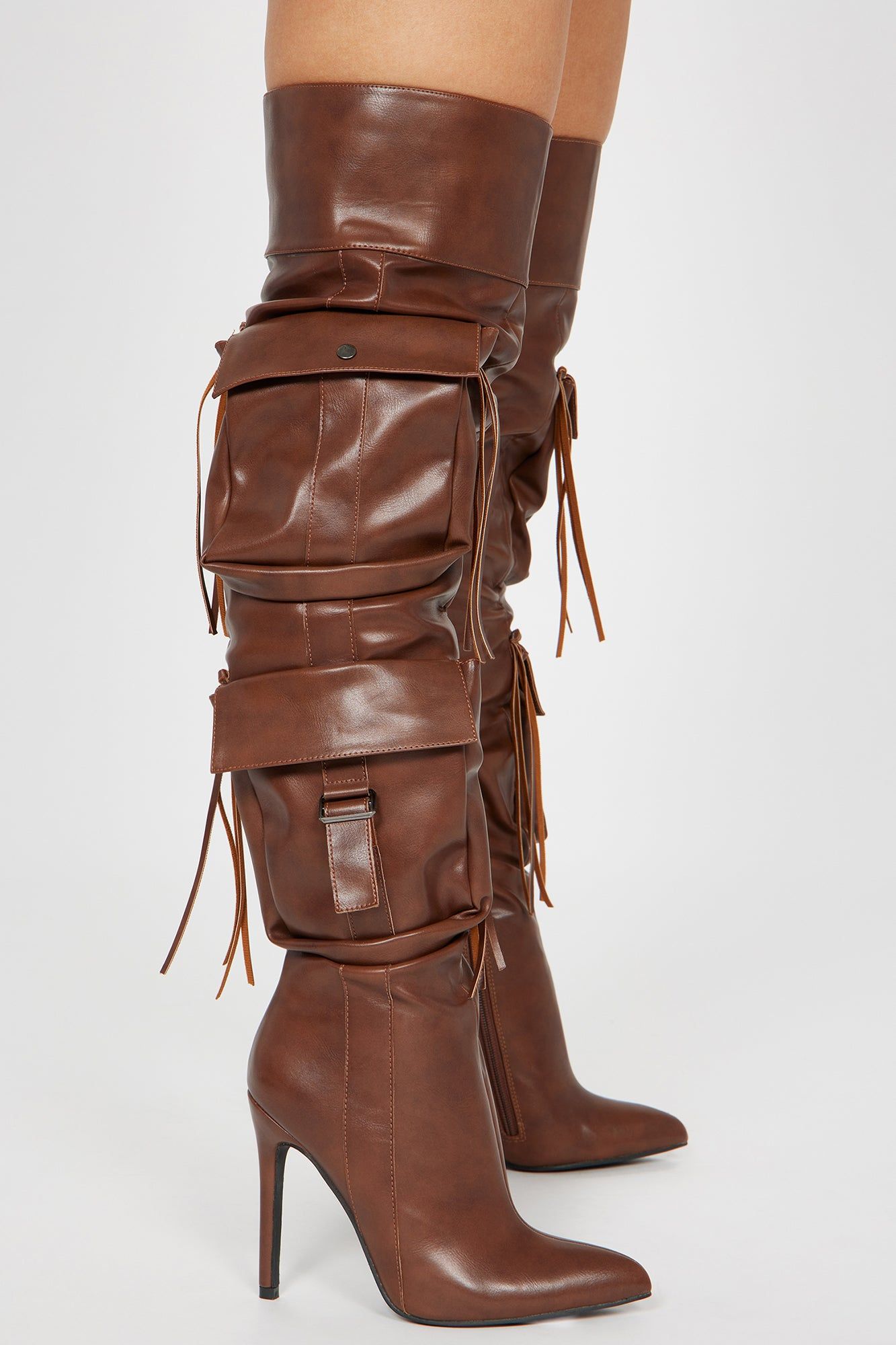 Roxanne Over The Knee Boots - Brown sold by Fashion Nova product image thumbnail 3