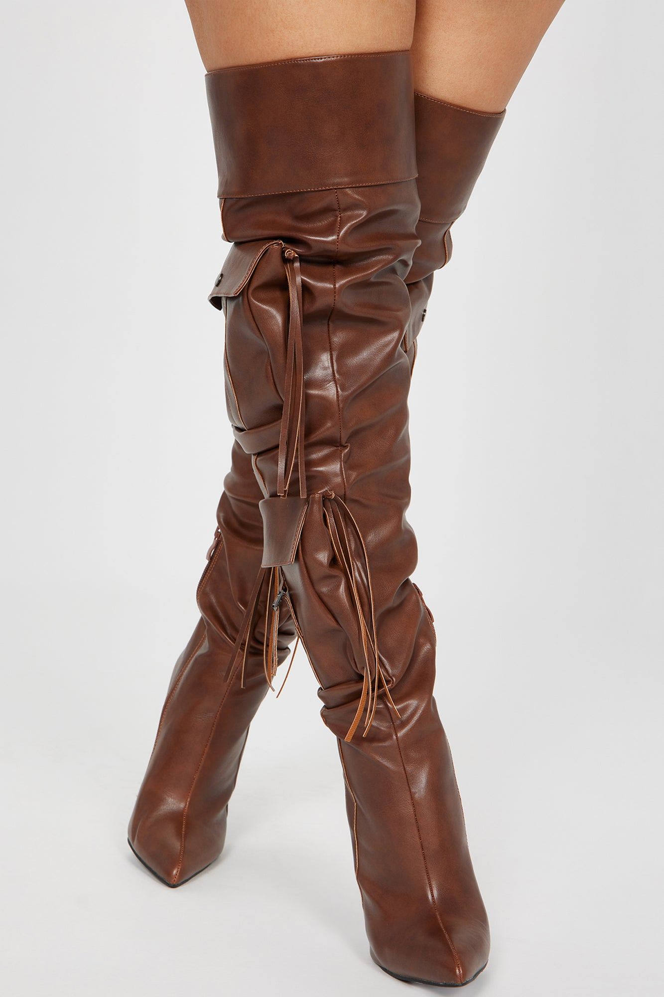Roxanne Over The Knee Boots - Brown sold by Fashion Nova product image thumbnail 2