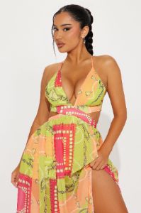 Maylee Chiffon Maxi Dress - Lime sold by Fashion Nova