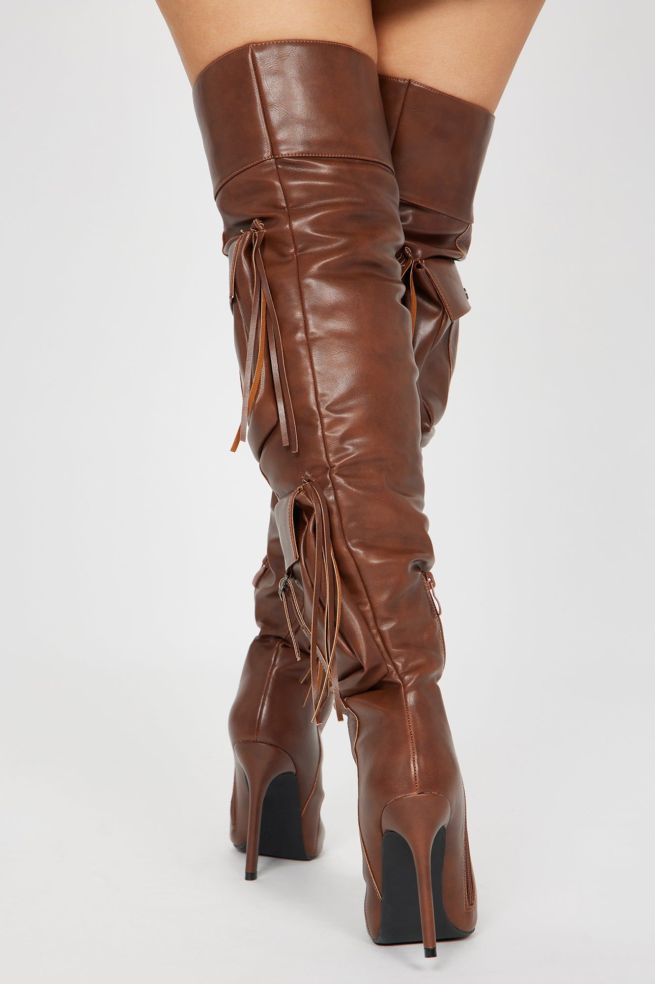 Roxanne Over The Knee Boots - Brown sold by Fashion Nova product image thumbnail 4