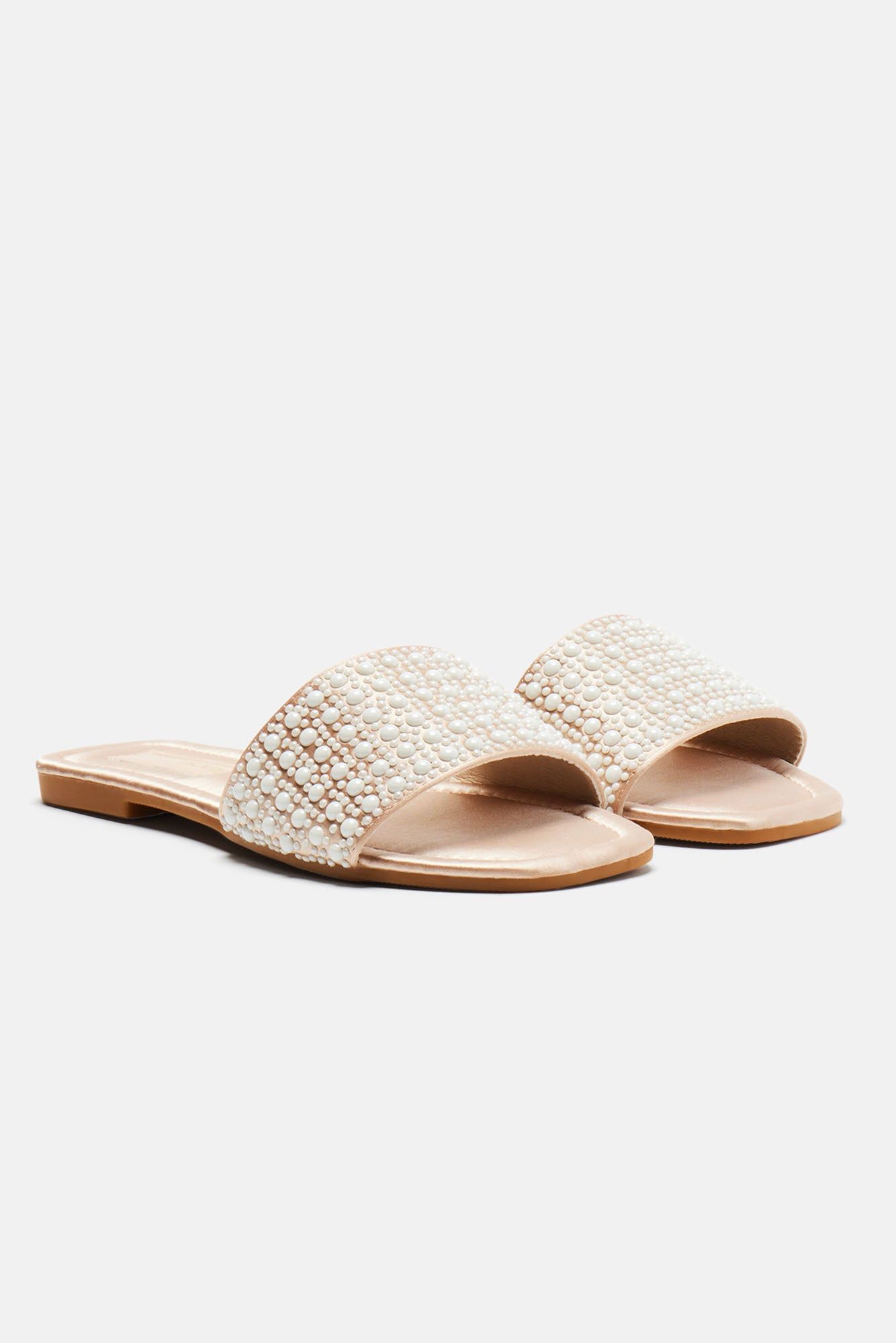 Meet Here Flat Sandals - White sold by Fashion Nova product image thumbnail 3
