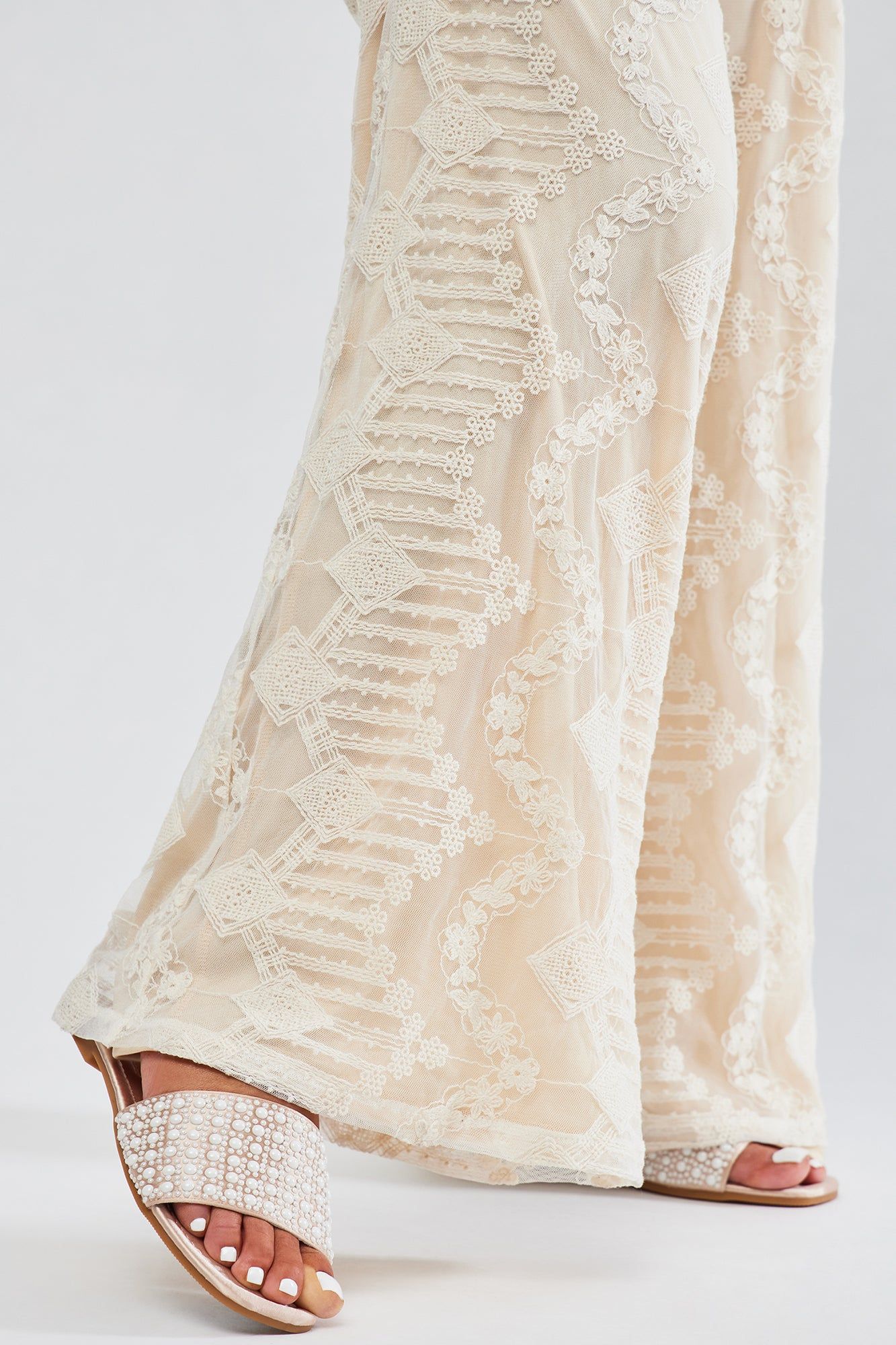 Meet Here Flat Sandals - White sold by Fashion Nova