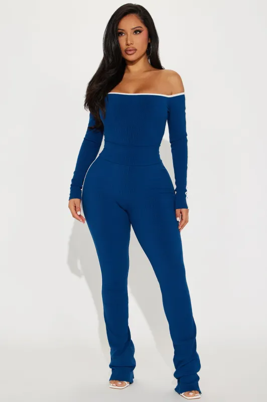 Ralene Snatched Pant - Navy/combo sold by Fashion Nova