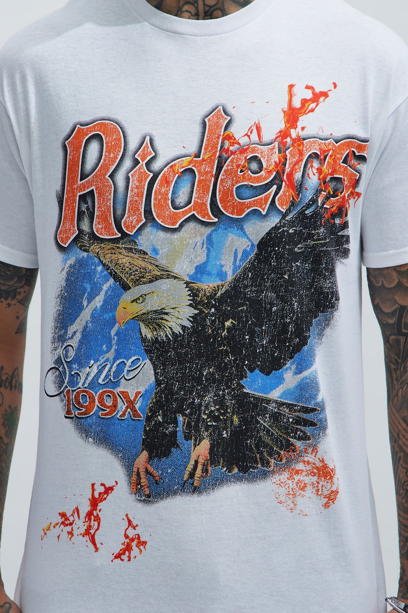 Riders Since 99' Short Sleeve Tee - White sold by Fashion Nova product image thumbnail 3