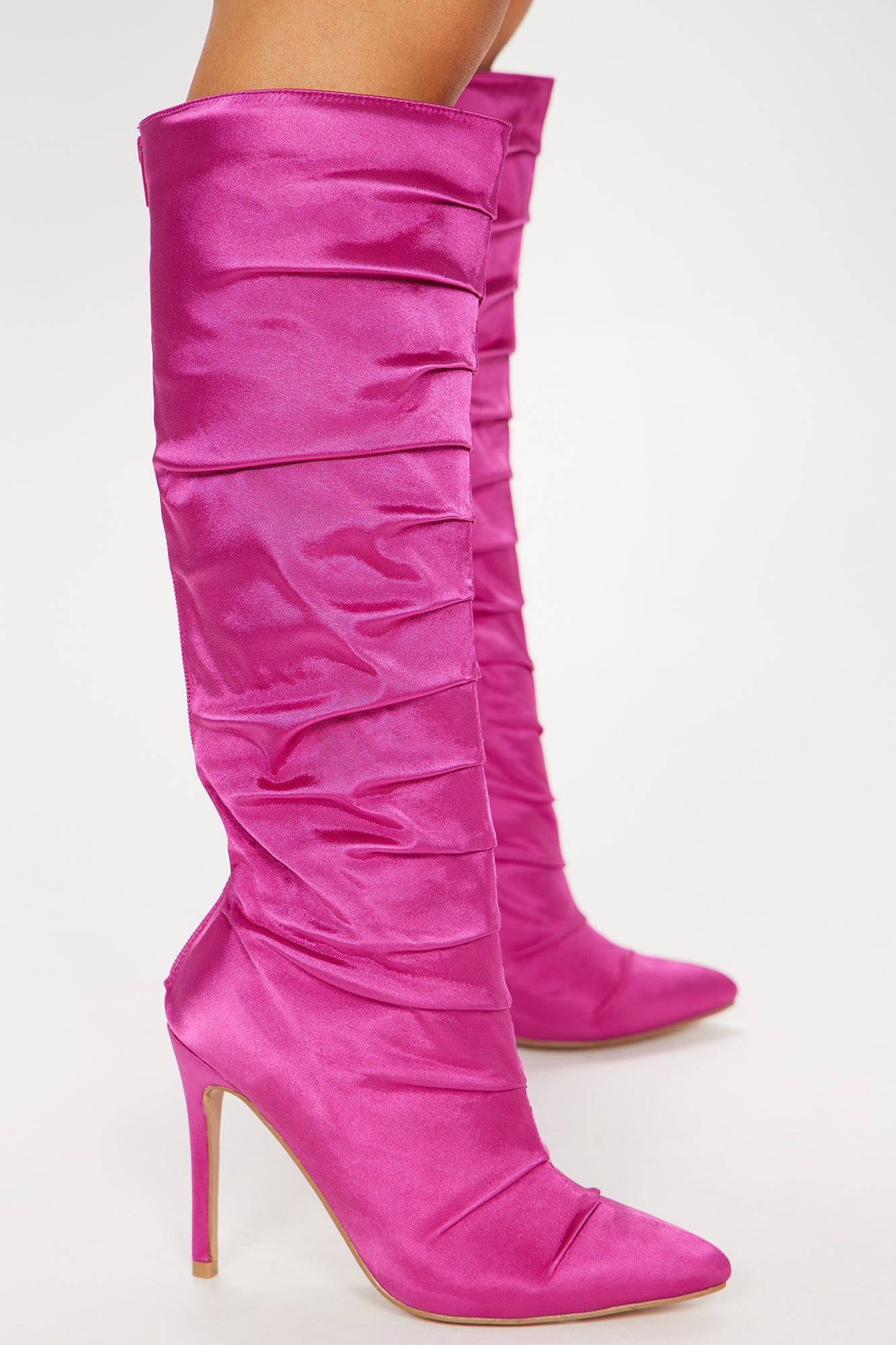 Got You Mesmerized Knee High Heeled Boots - Pink sold by Fashion Nova product image thumbnail 2