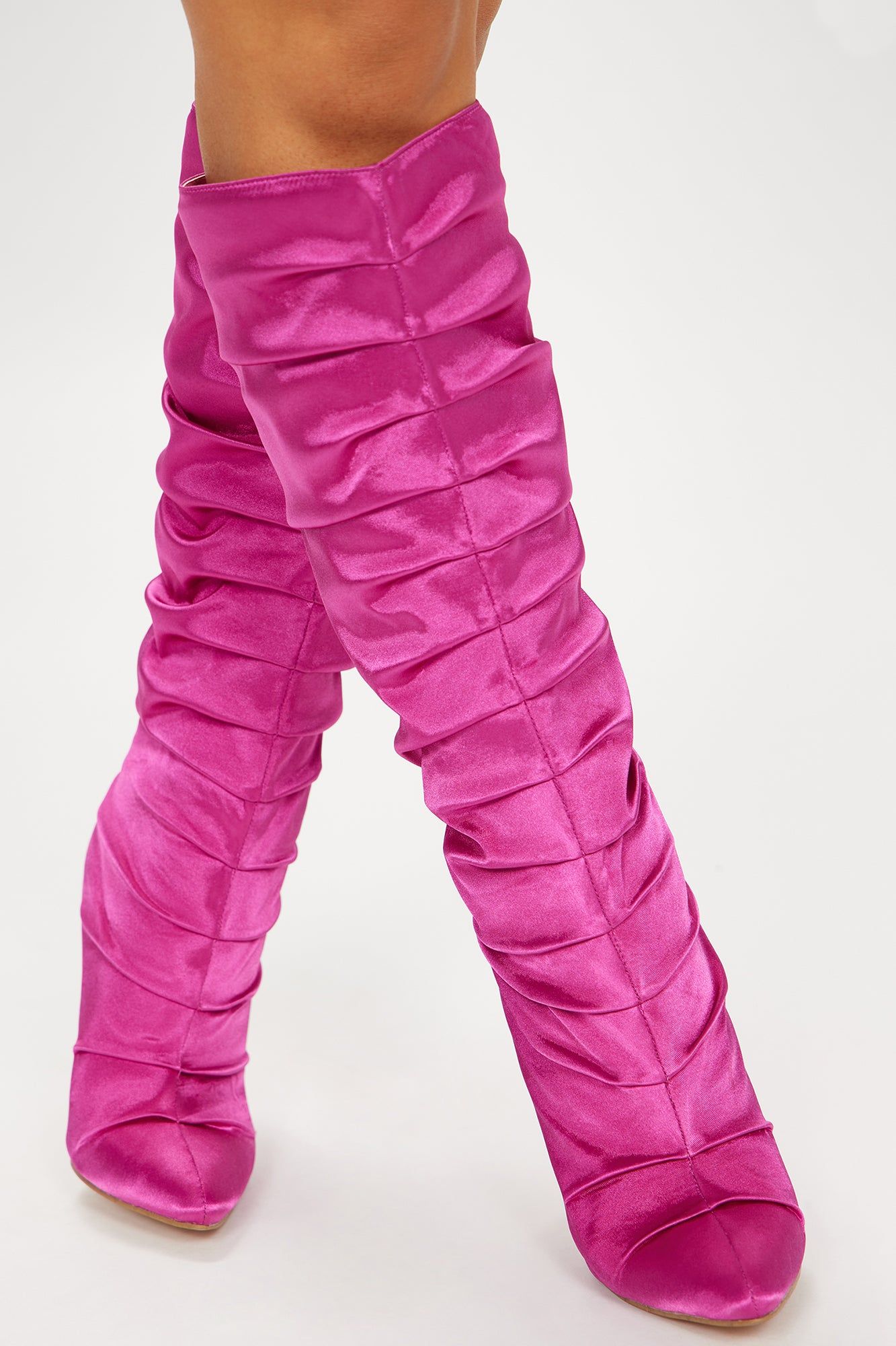 Got You Mesmerized Knee High Heeled Boots - Pink sold by Fashion Nova product image thumbnail 3