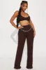 Let's Dance Crochet Pant Set - Brown sold by Fashion Nova