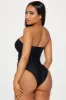 Kleo Rhinestone Buckle 1 Piece Swimsuit - Black sold by Fashion Nova