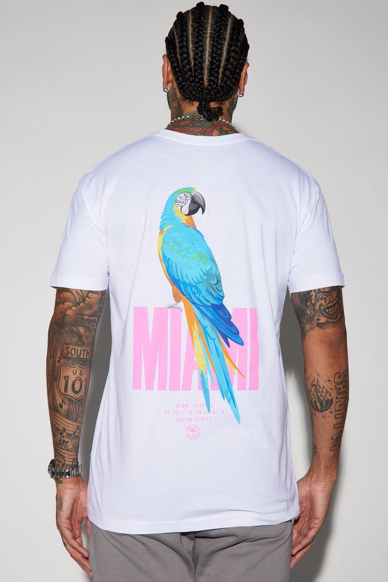 Miami Macaw Short Sleeve Tee - White sold by Fashion Nova product image thumbnail 4