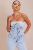 Berlin Floral Denim Jumpsuit - Light Wash sold by Fashion Nova