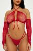 Nights Like This 3 Piece Bodystocking Set - Red sold by Fashion Nova