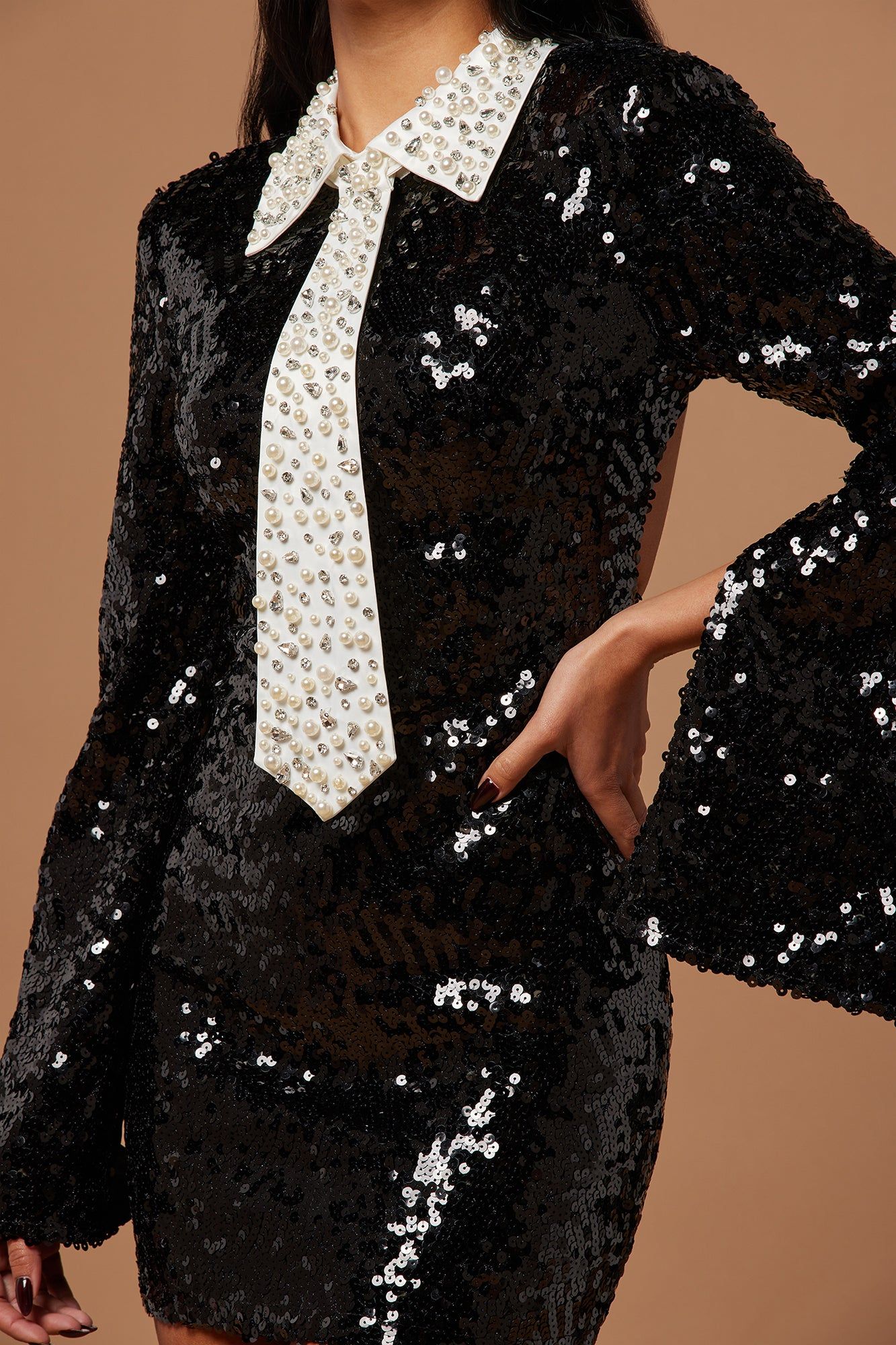 Brooklyn Sequin Mini Dress - Black sold by Fashion Nova product image thumbnail 3