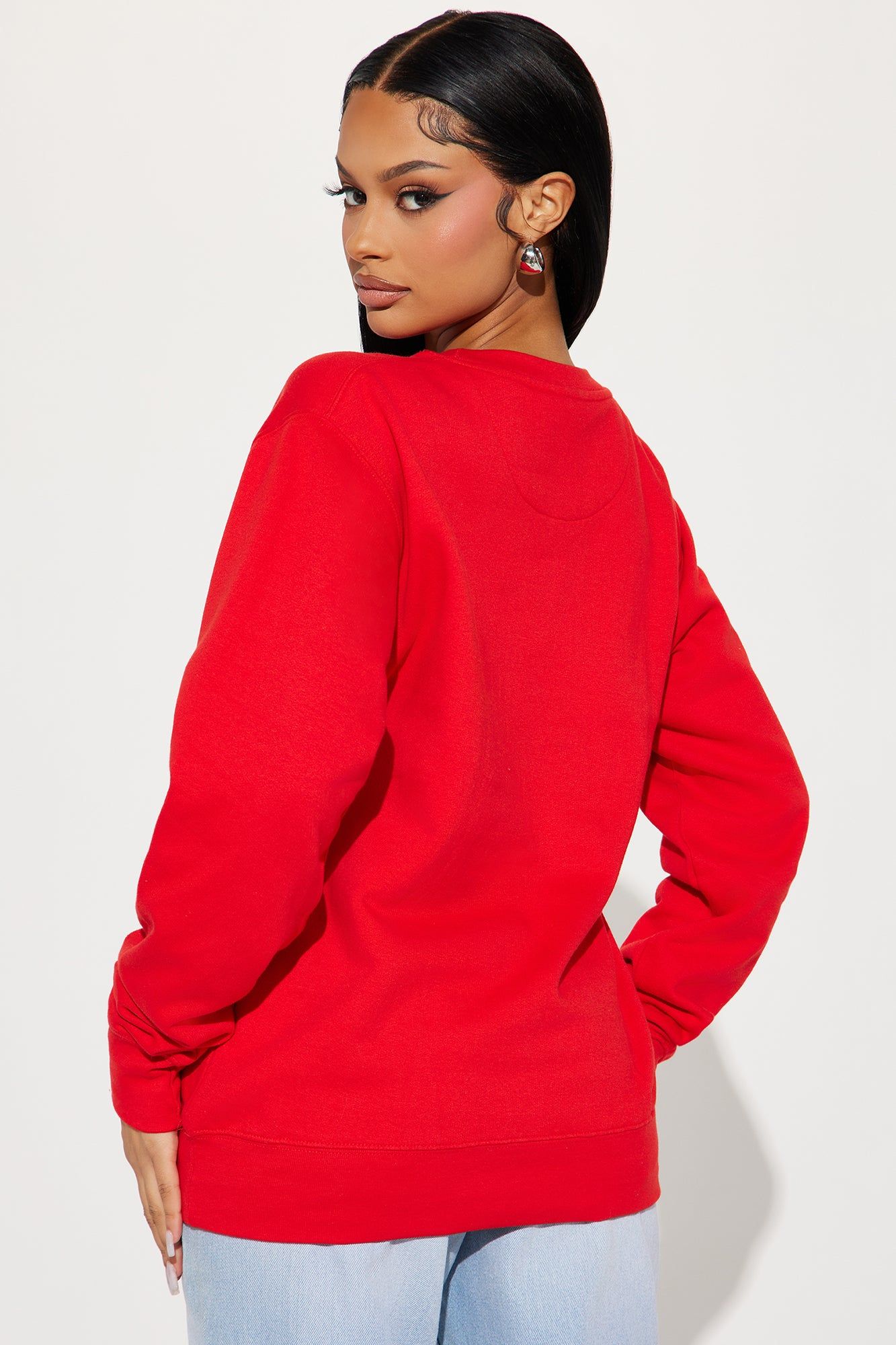 Merry And Bright Sweatshirt - Red sold by Fashion Nova product image thumbnail 4