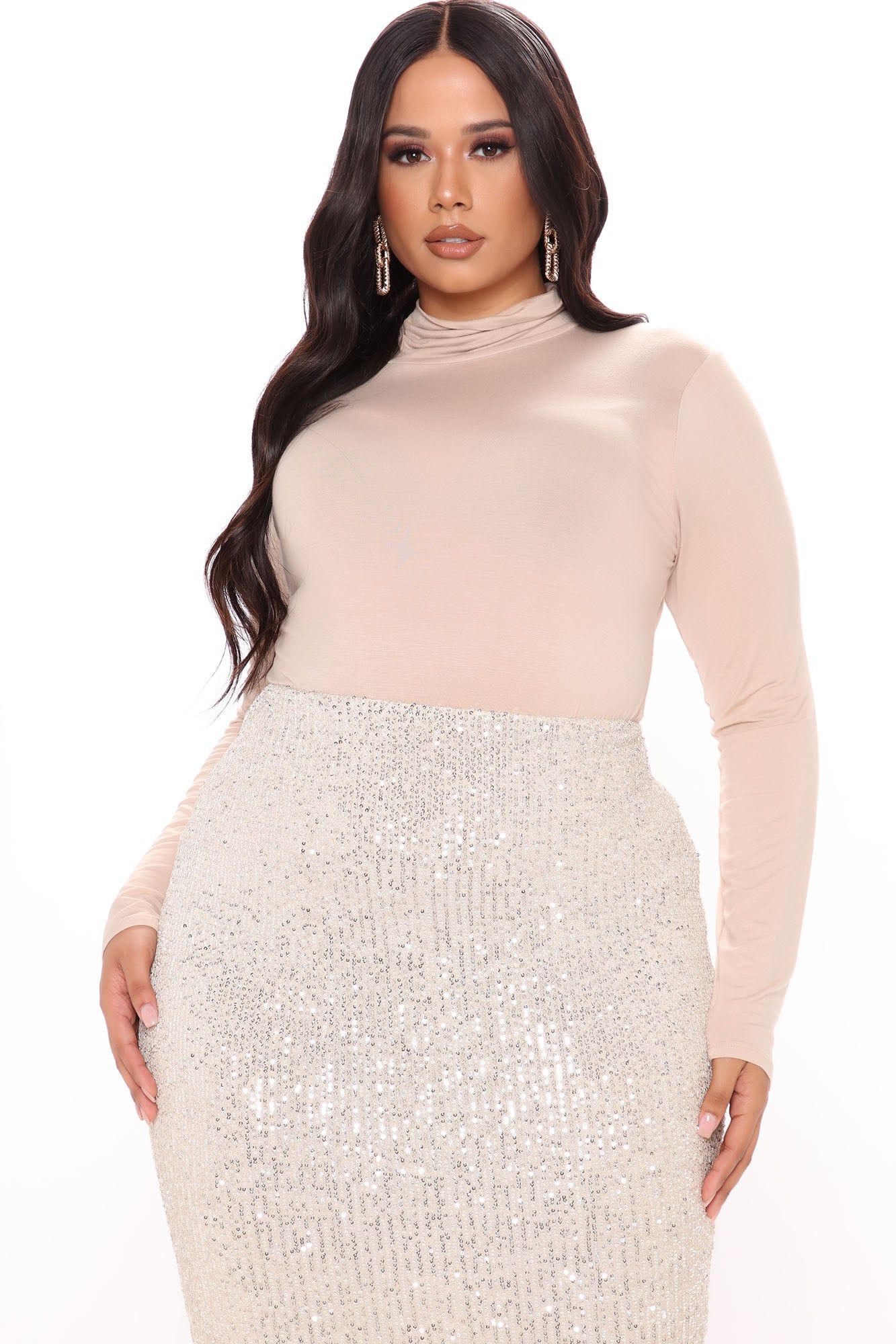 Pamela Turtle Neck Long Sleeve Top - Khaki sold by Fashion Nova product image thumbnail 4