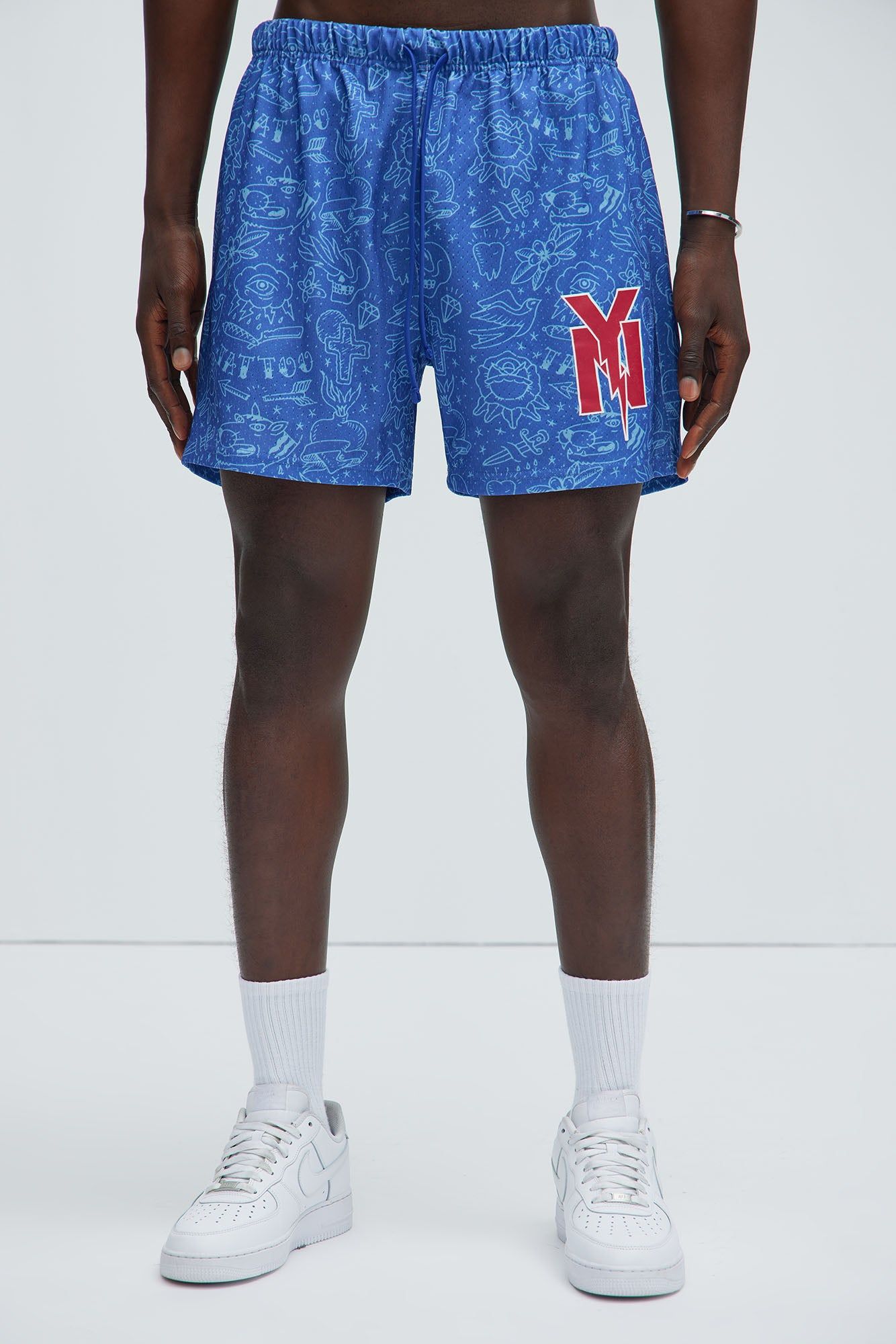 NY Mark Mesh Shorts - Blue sold by Fashion Nova