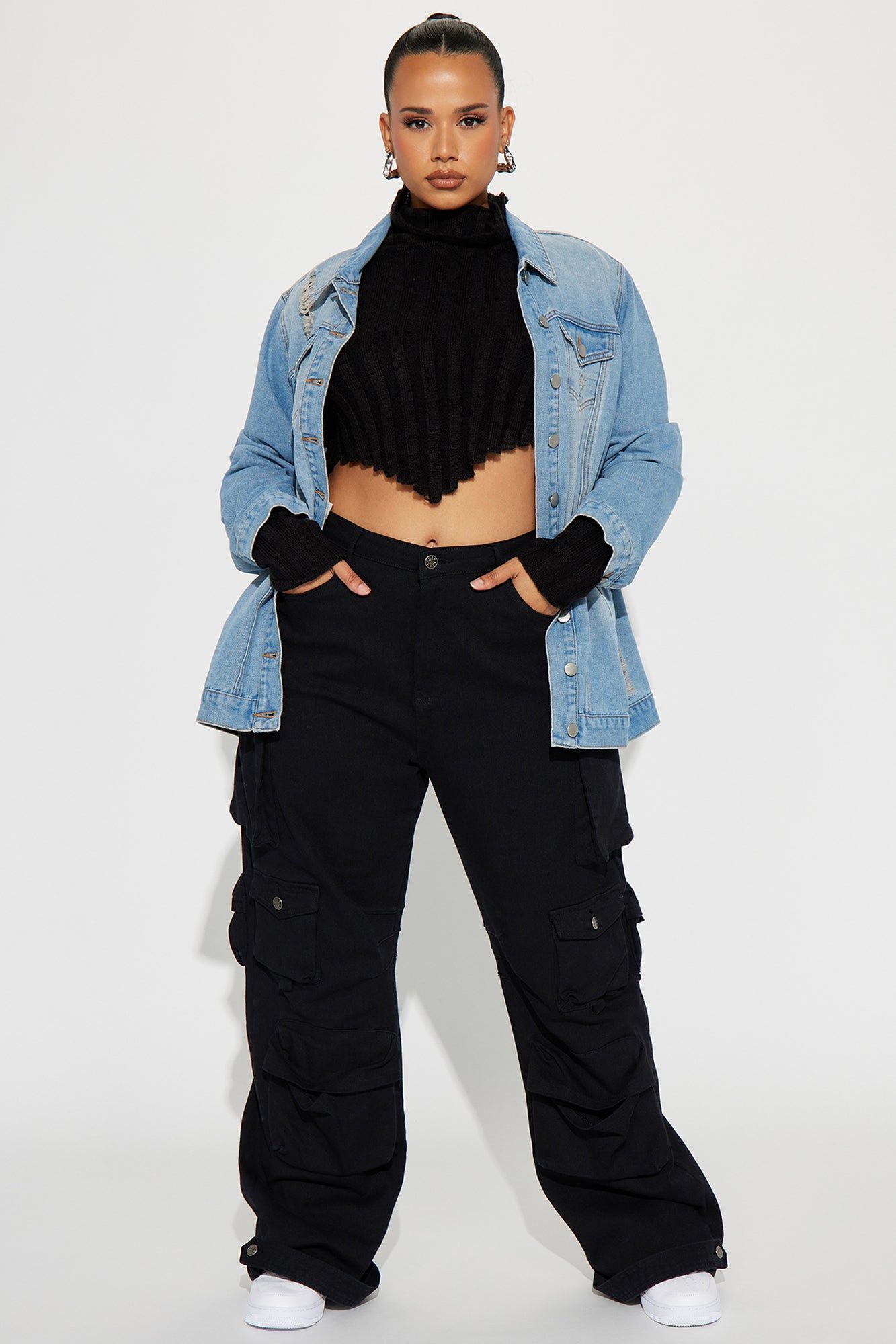 Pay A Visit Boyfriend Denim Jacket - Light Wash sold by Fashion Nova product image thumbnail 5