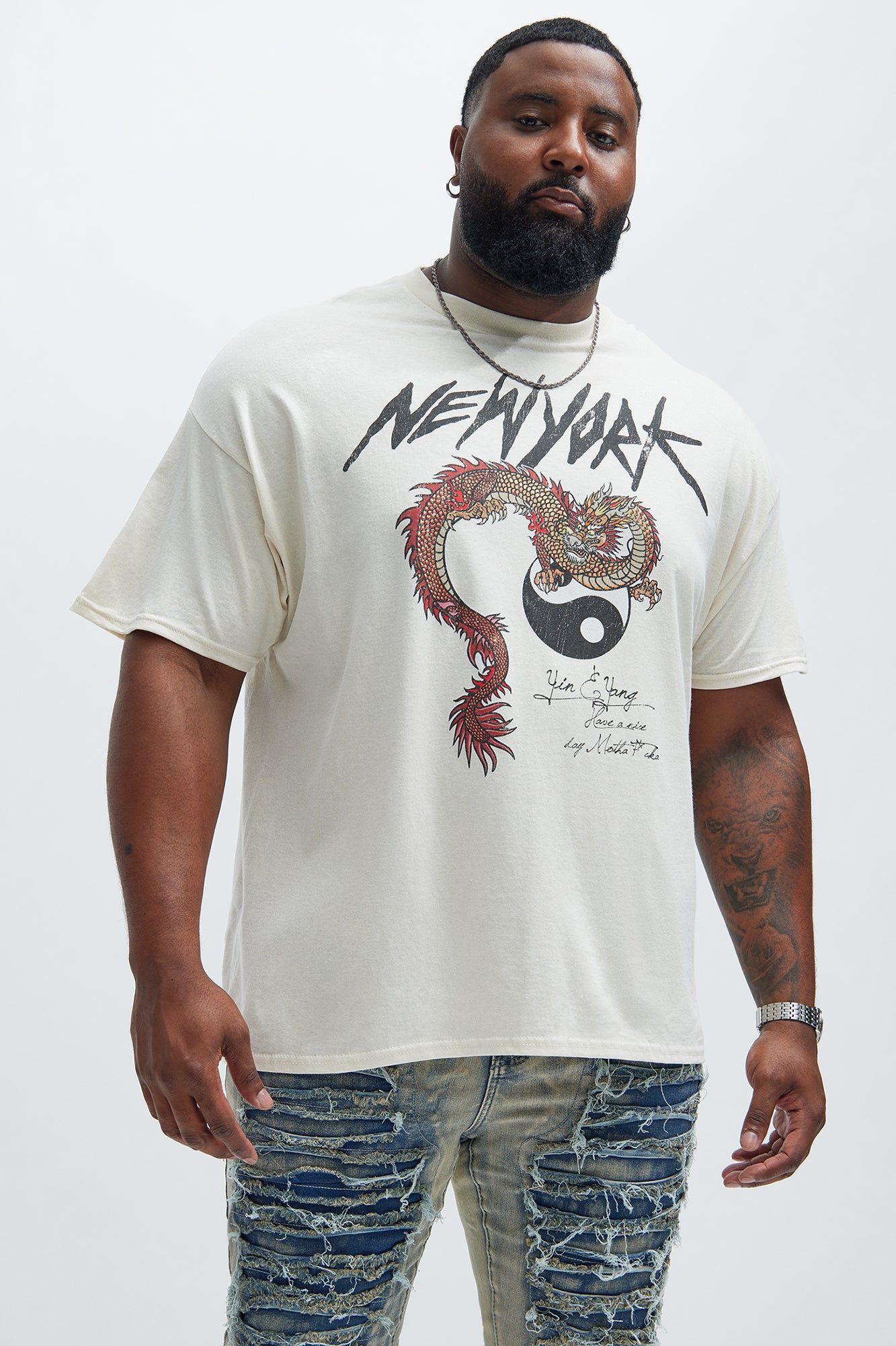 Yin And Yang Short Sleeve Tee - Cream sold by Fashion Nova product image thumbnail 4