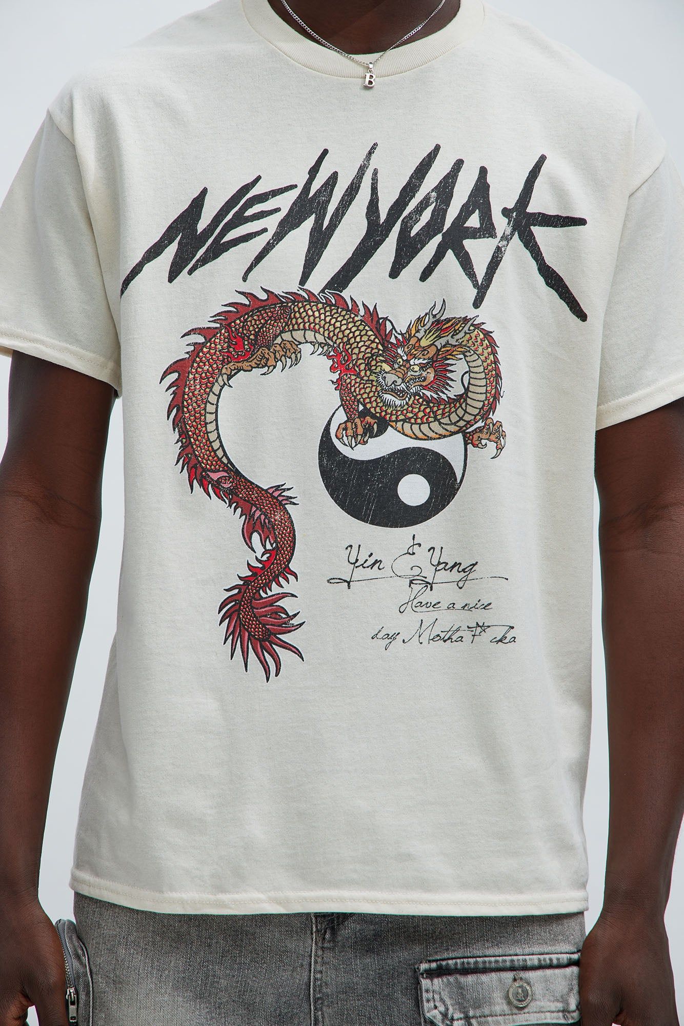 Yin And Yang Short Sleeve Tee - Cream sold by Fashion Nova product image thumbnail 3