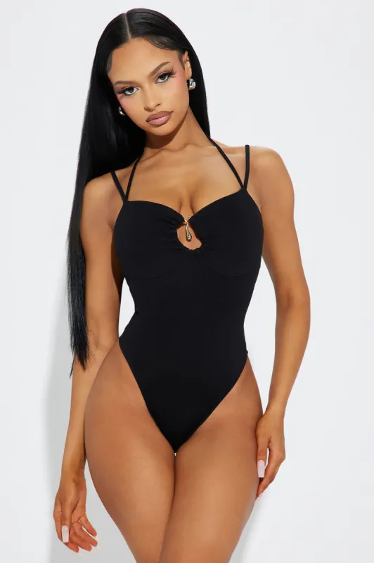 On A Girls Trip Bodysuit - Black sold by Fashion Nova