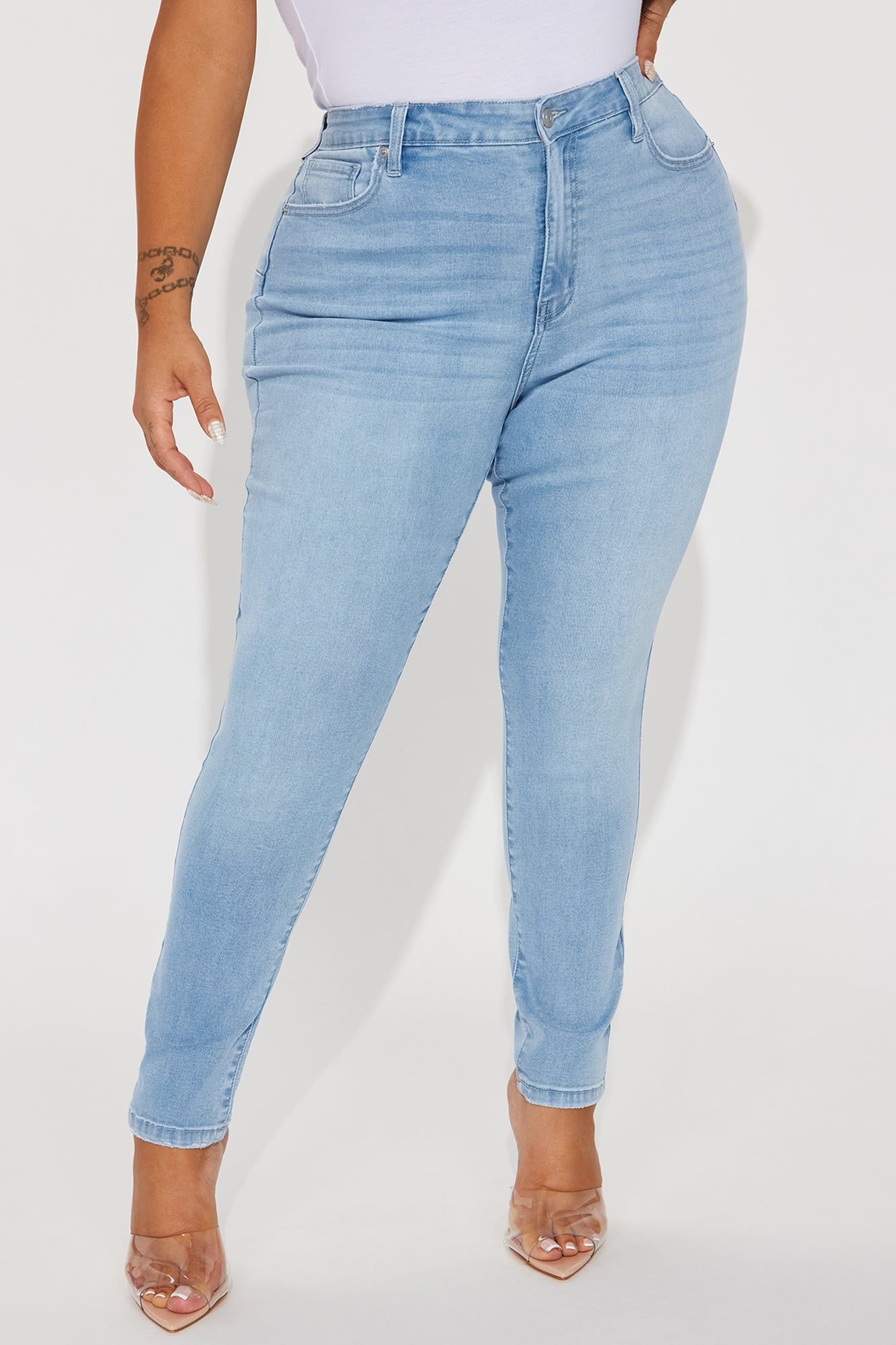 All The Right Places Sculpting Stretch Skinny Jeans - Light Wash sold by Fashion Nova product image thumbnail 6