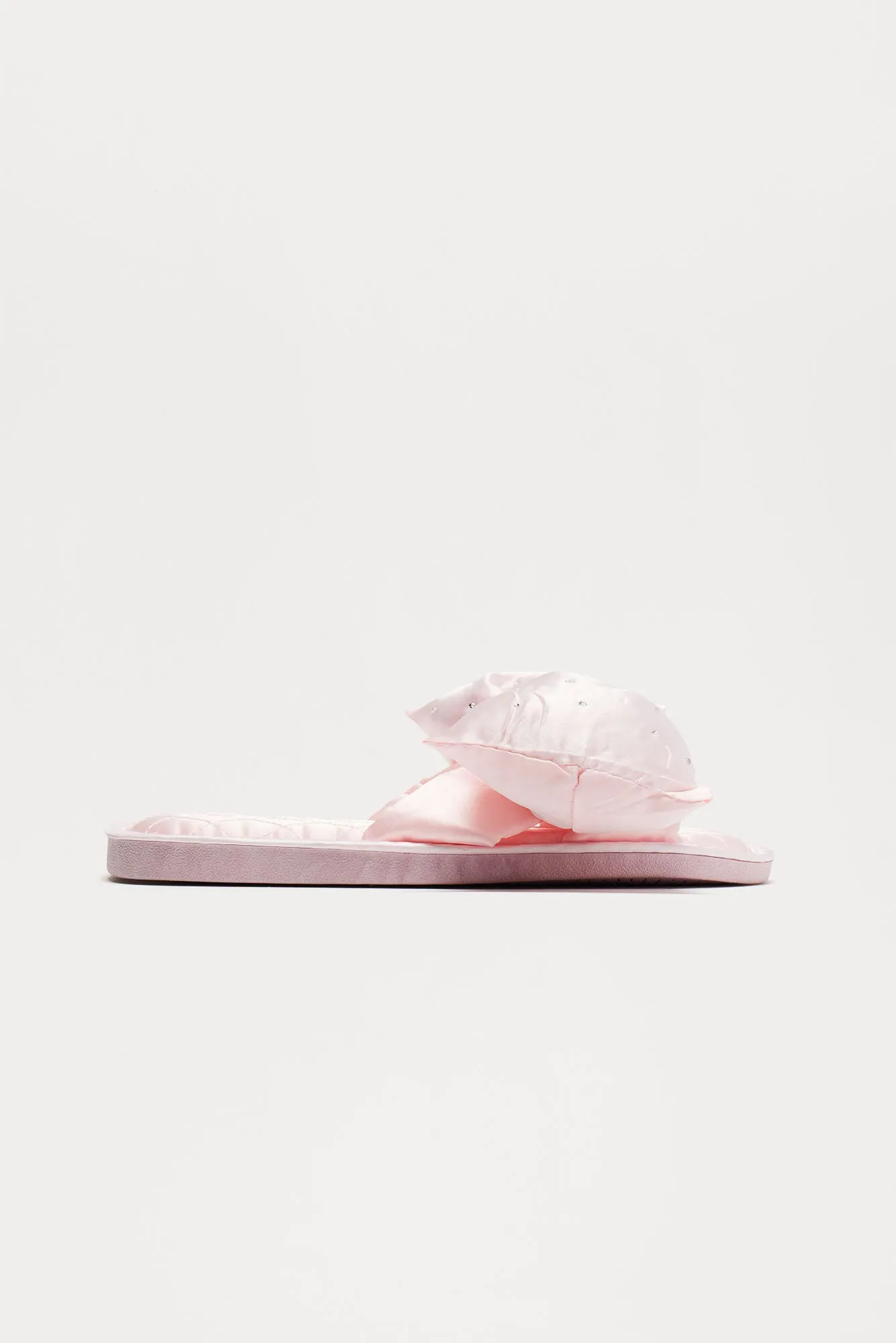 Wrapped In A Bow Slippers - Pink sold by Fashion Nova