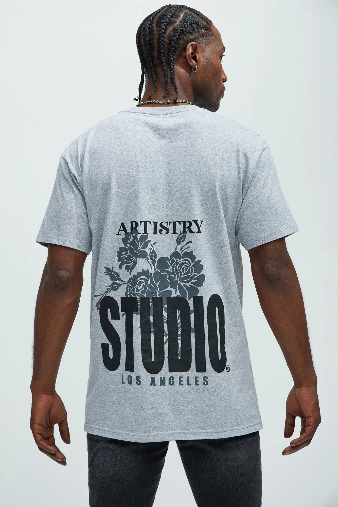 Artistry Studio Los Angeles Short Sleeve Tee - Heather Grey sold by Fashion Nova