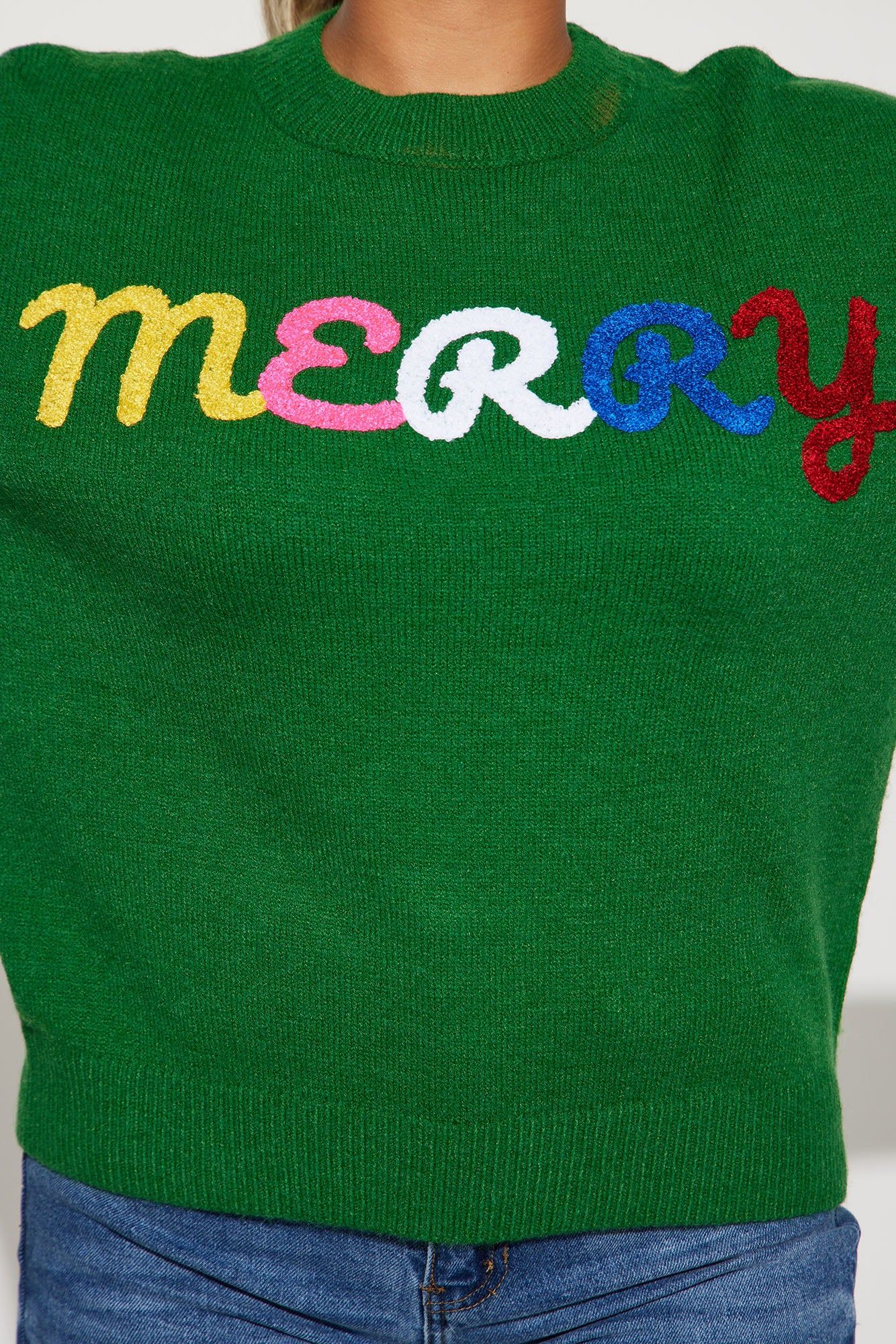 Merry Merry Merry Sweater - Green/combo sold by Fashion Nova product image thumbnail 3