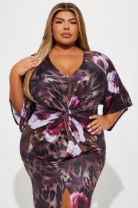European Summer Maxi Dress - Purple/combo sold by Fashion Nova