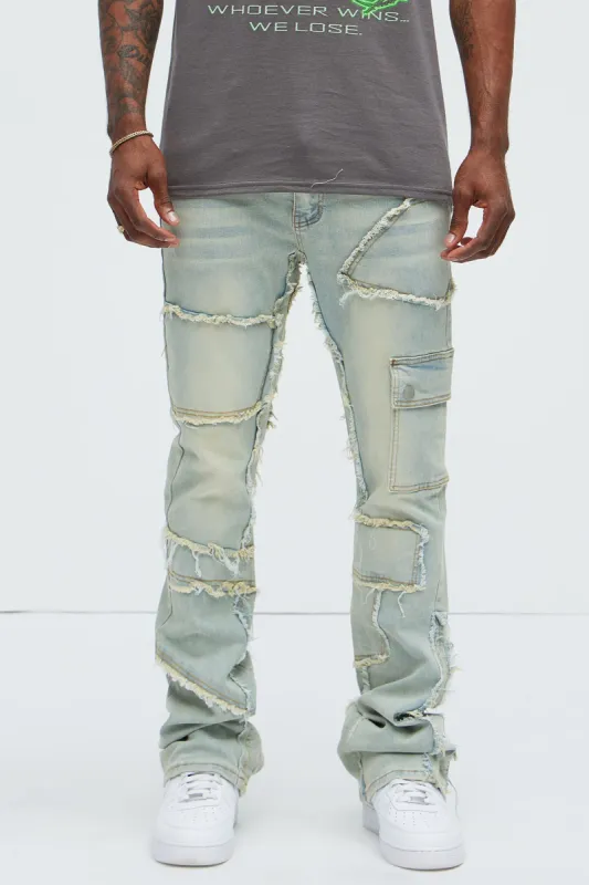 Pull Up To The Scene Skinny Flare Jeans - Light Wash sold by Fashion Nova