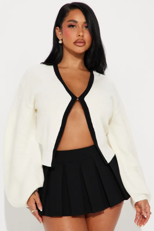 In Your Head Cardigan - Cream/combo sold by Fashion Nova