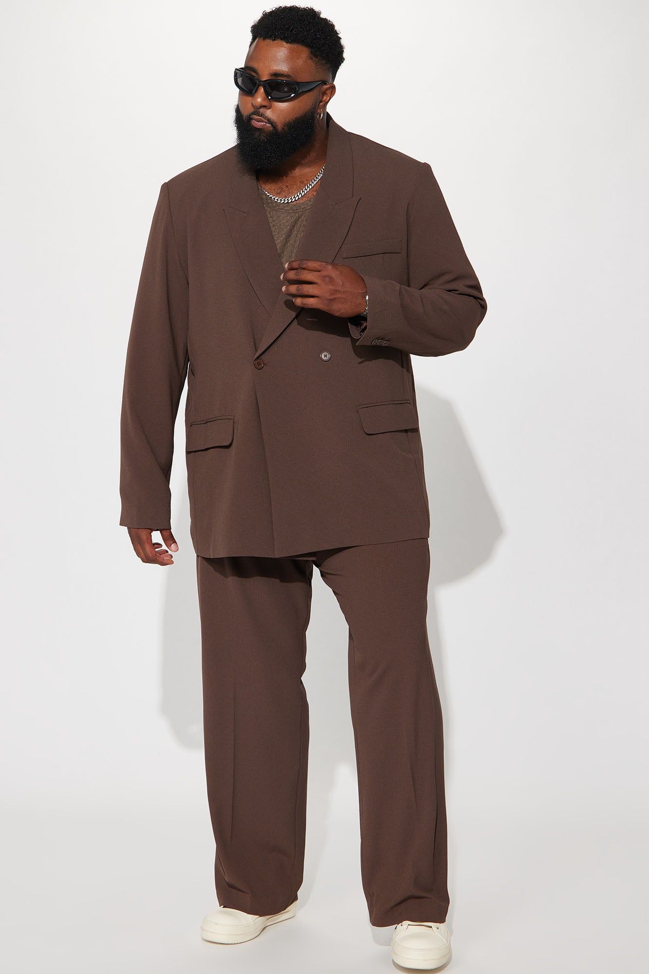 Golden Hour Pleated Loose Trousers - Dark Brown sold by Fashion Nova product image thumbnail 6