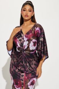 European Summer Maxi Dress - Purple/combo sold by Fashion Nova