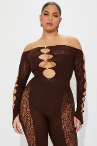 Sierra Seamless Jumpsuit - Chocolate sold by Fashion Nova