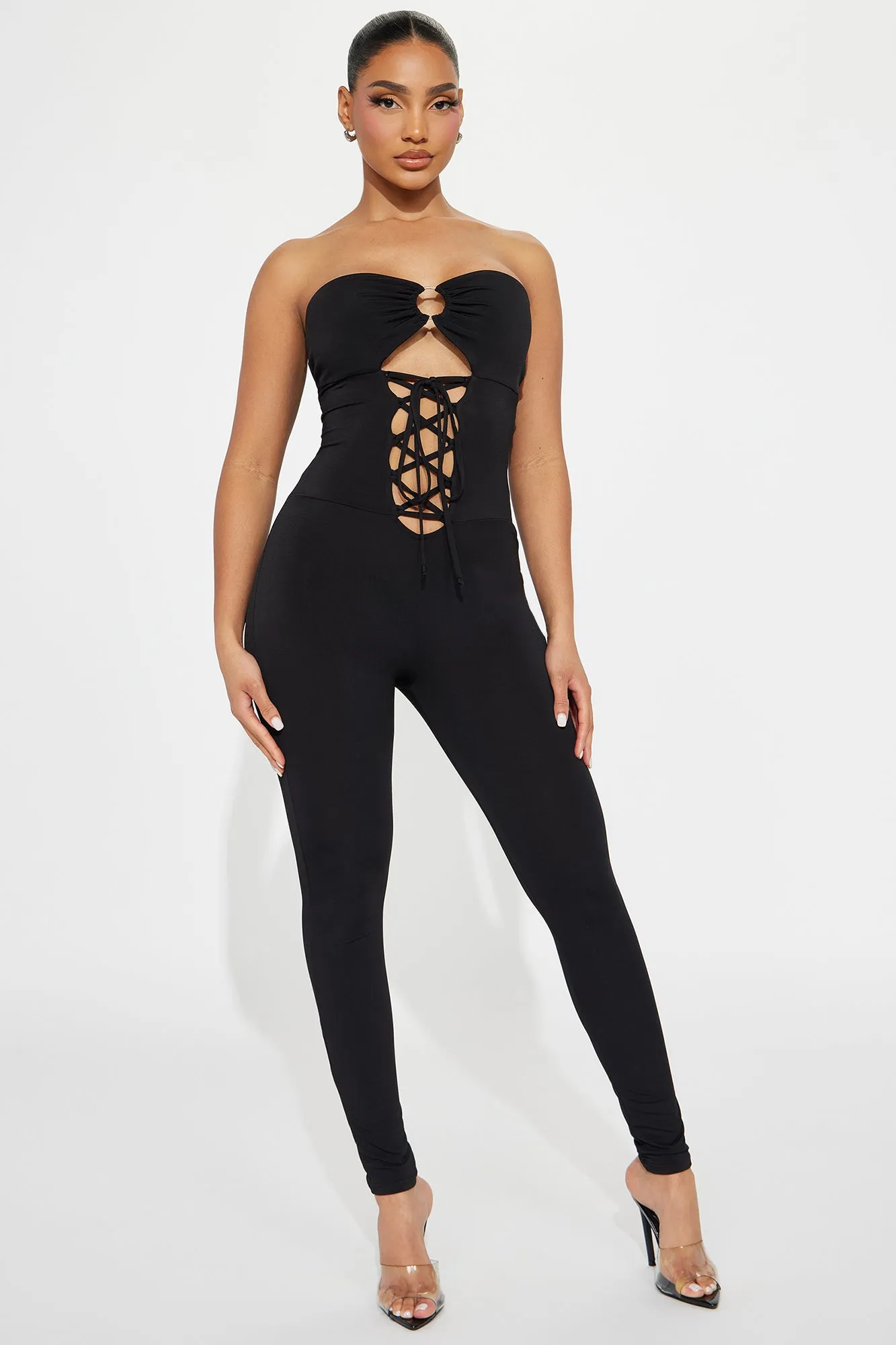 Dancing All Night Jumpsuit - Black sold by Fashion Nova