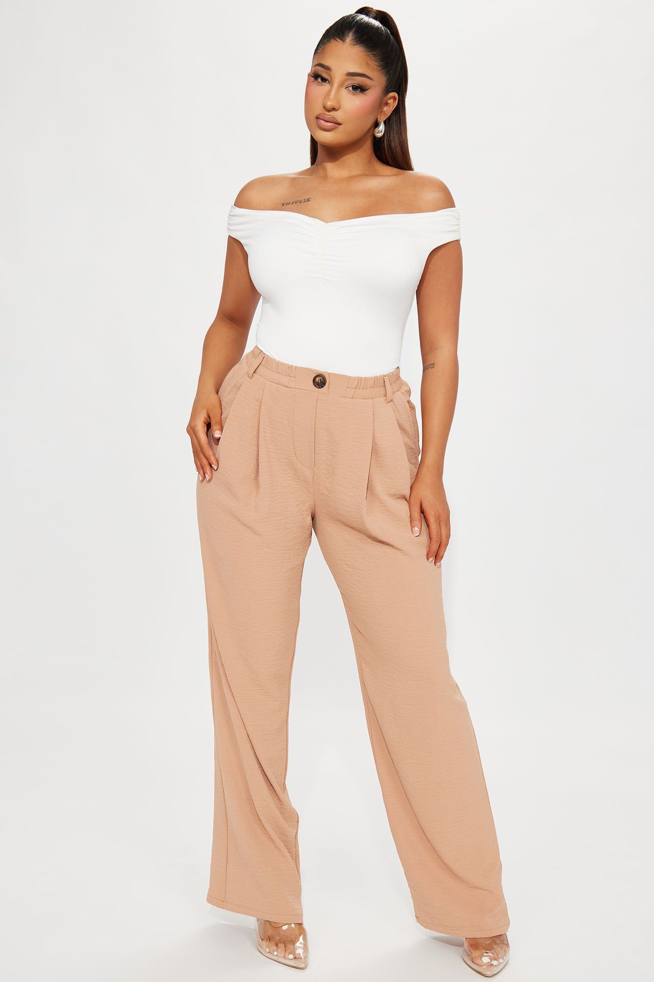 Havana Textured Trouser - Brown sold by Fashion Nova