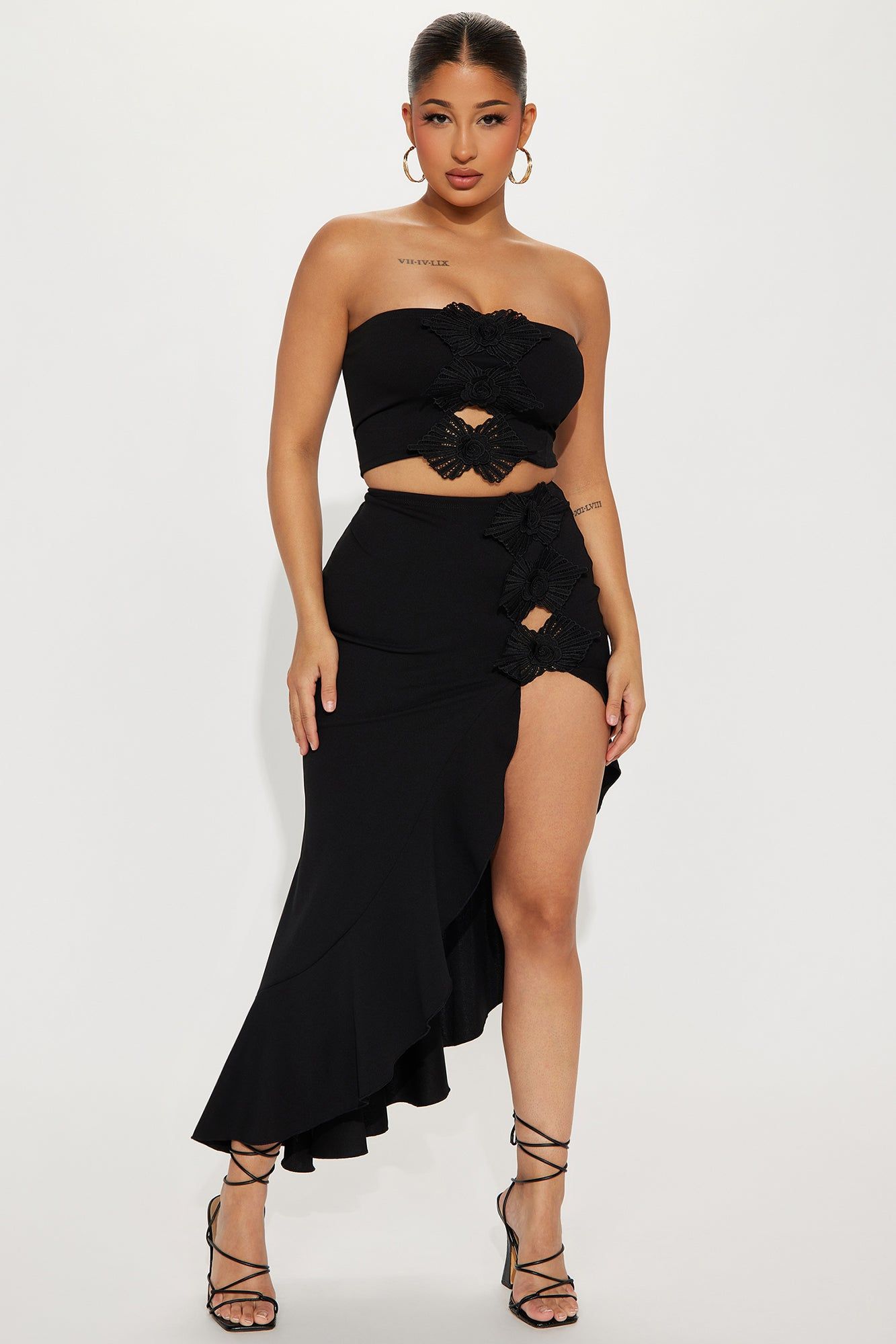 I Want Your Attention Skirt Set - Black sold by Fashion Nova