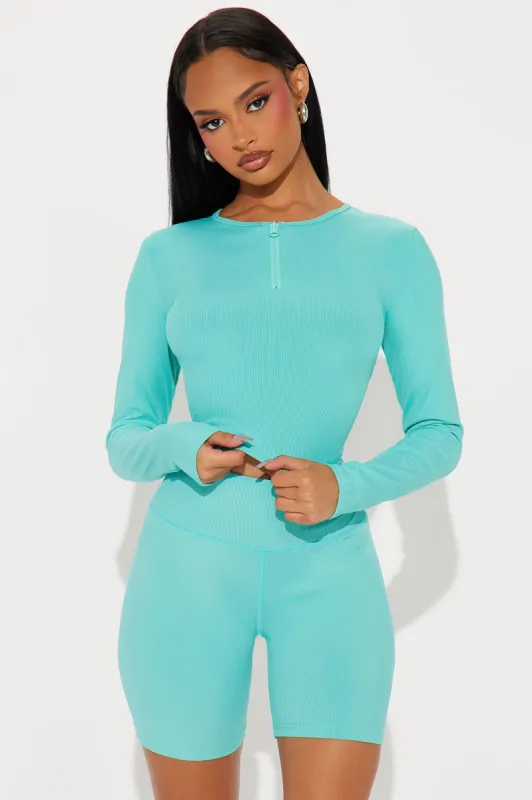 Wellness Ribbed Active Top - Mint sold by Fashion Nova