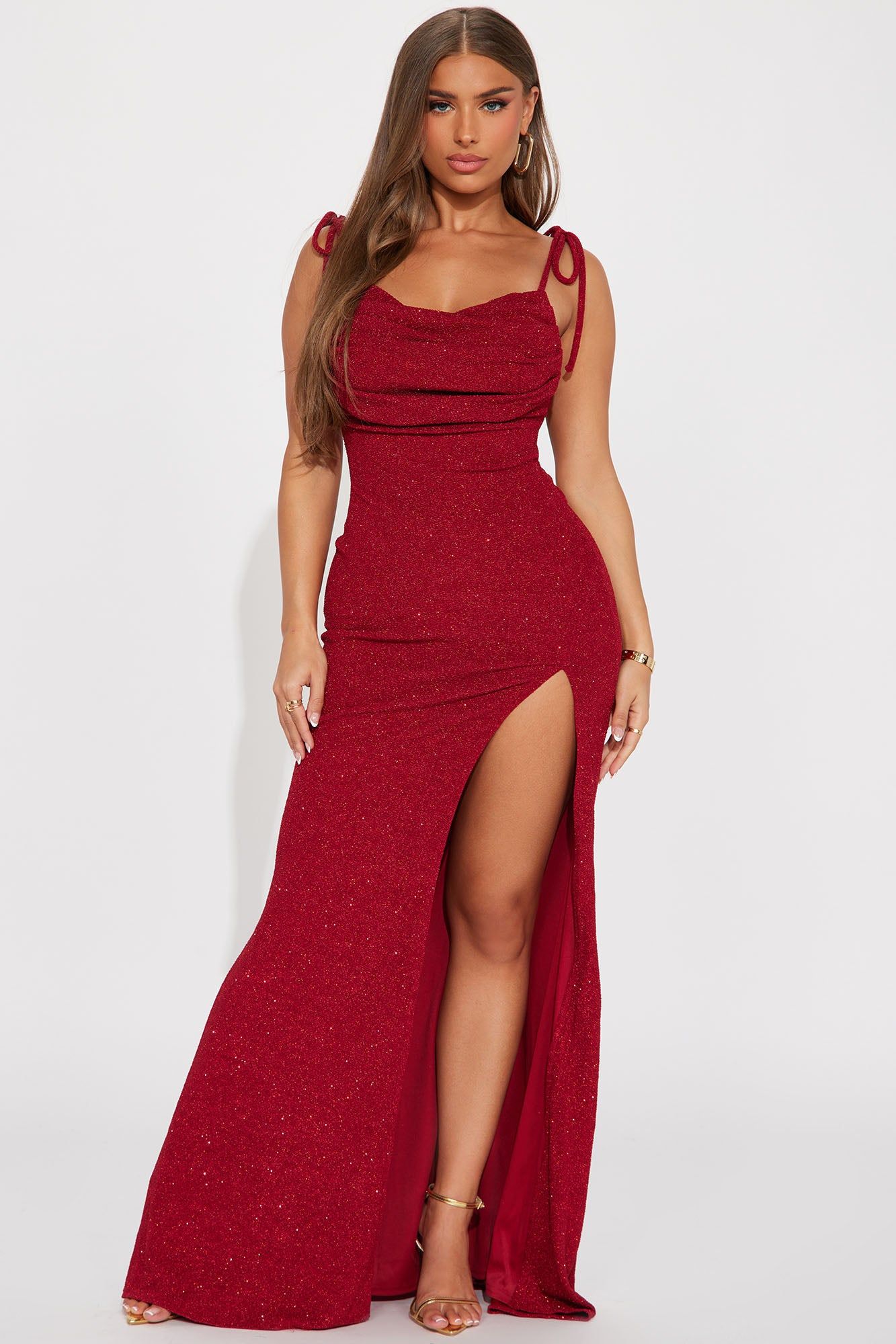 Midnights In Paris Gown - Red sold by Fashion Nova
