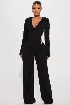 Jennifer Jumpsuit - Black sold by Fashion Nova
