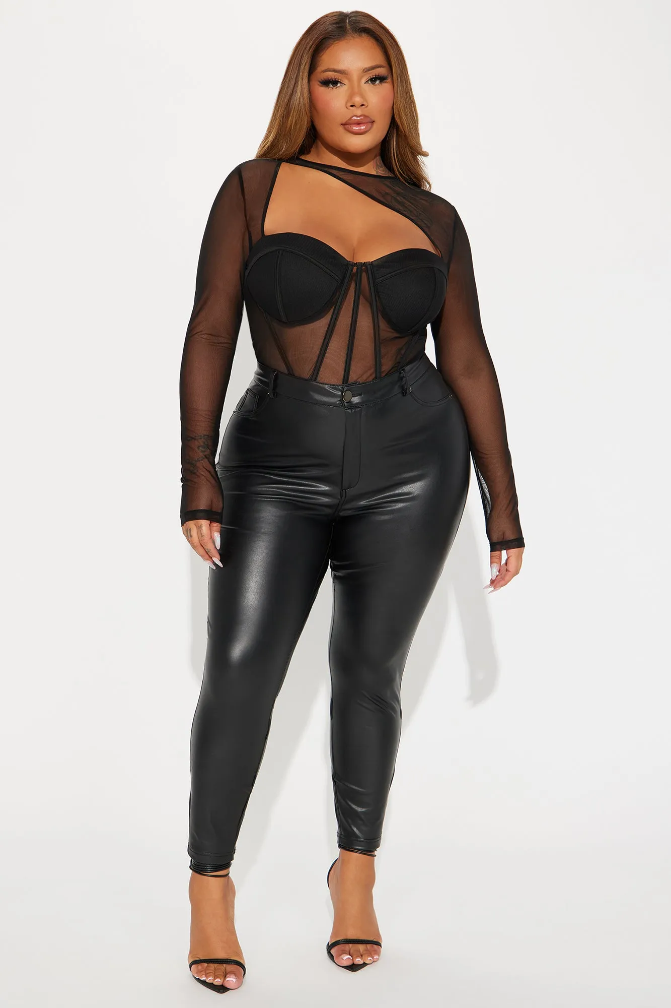 Madeline Mesh Corset Top - Black sold by Fashion Nova product image thumbnail 5