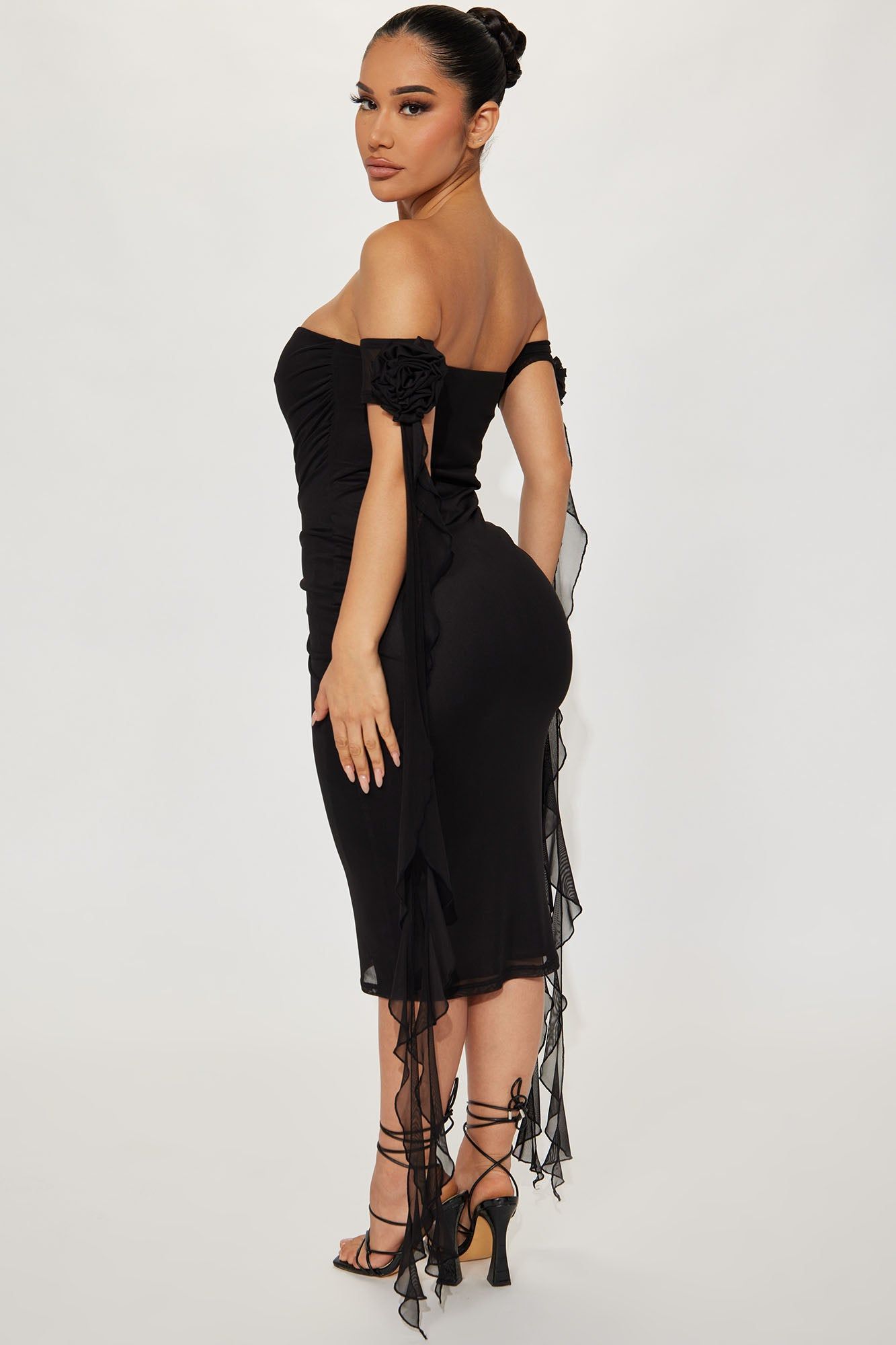 Timeless Crushing Mesh Midi Dress - Black sold by Fashion Nova product image thumbnail 3
