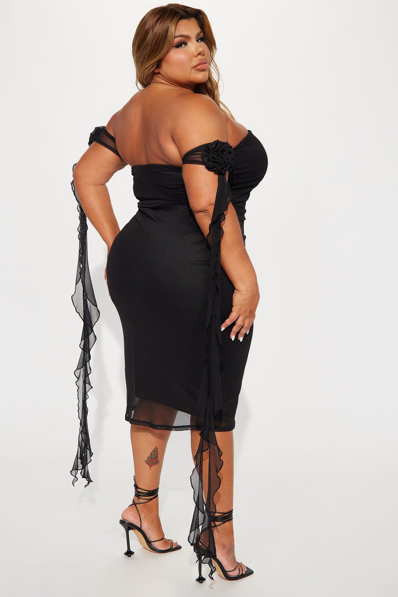 Timeless Crushing Mesh Midi Dress - Black sold by Fashion Nova product image thumbnail 6