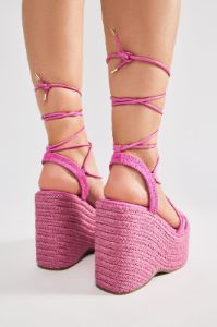 Play It Your Way Wedges - Pink sold by Fashion Nova
